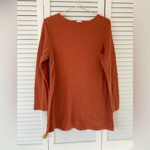 Women's J Jill Warm Textured Rust Knit Sweater Size Large